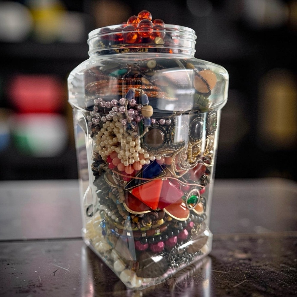 Massive Vintage to Modern Jewelry Jar FULL Gallon Jewelry Mix